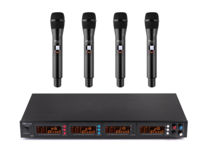 Power Dynamics PD504H Microfono inalamabrico de 4x 50 canales con 4 microfonos de mano